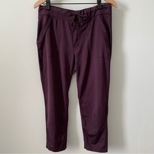Athleta Drawstring Athleisure Pants Plum Purple Size Medium M Lounge Athletic